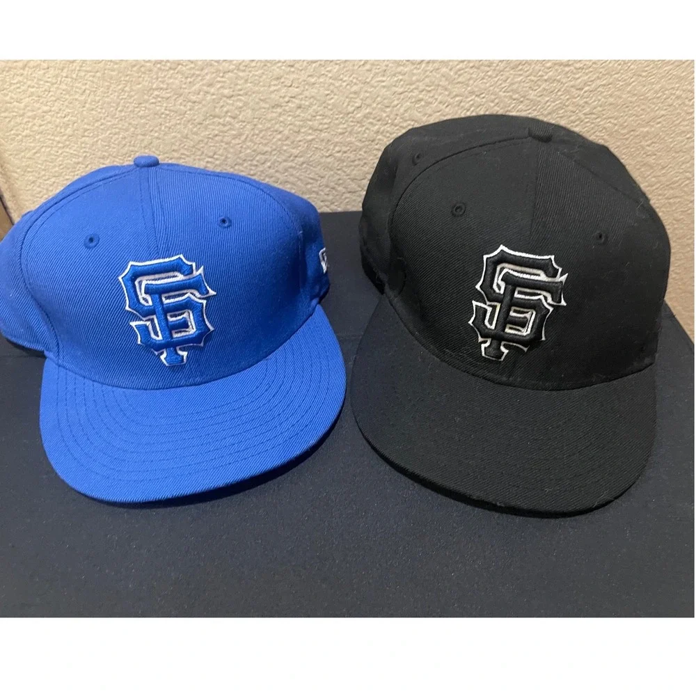 New Era 9FIFTY San Francisco Giants Snapback Hat Bundle Black Blue Green Bottom